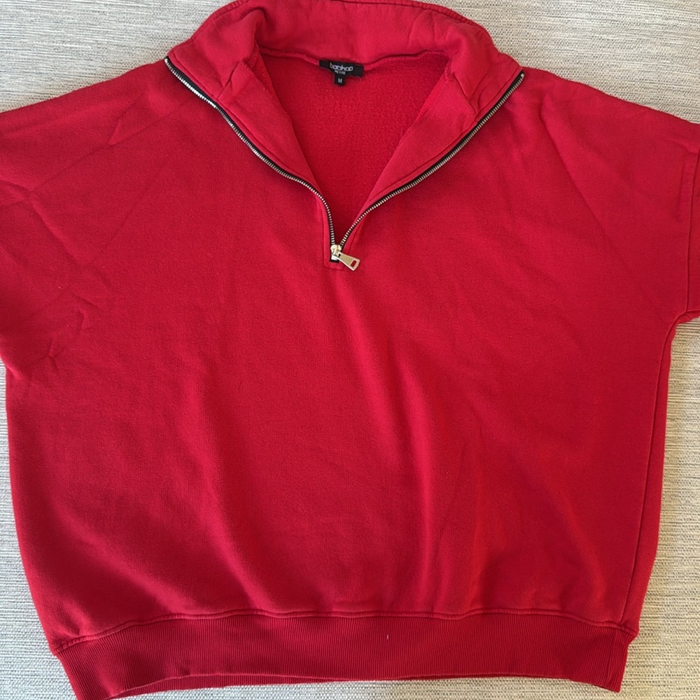 Red Half Zip Sweatshirt